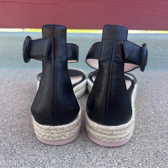 $725~GIANVITO ROSSI~Black Portofino 25 Jute Platform Espadrille Sandals~6/6.5/36 - Picture 12 of 15